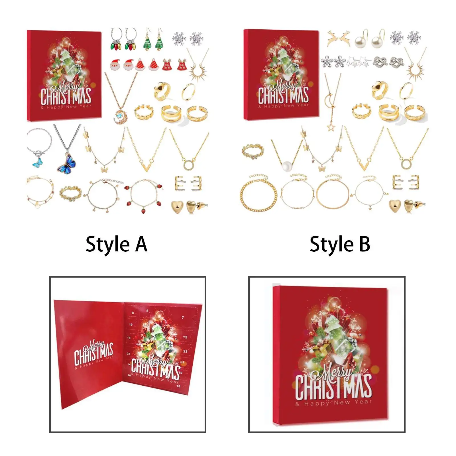 

Jewelry Advent Calendar Decor Ornaments DIY Craft 24 Days Christmas Calendar
