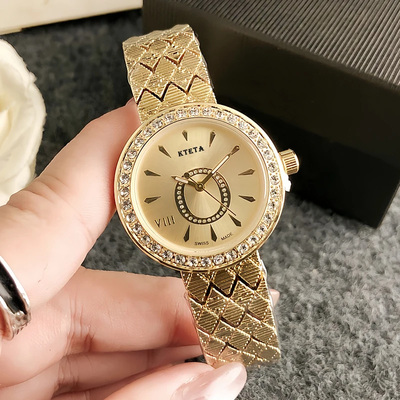 New Women Watch Large pattern Diamond Top Brand Luxury Wrist Watch Waterproof Female Stainless Steel Dress Clock Reloj de mujer