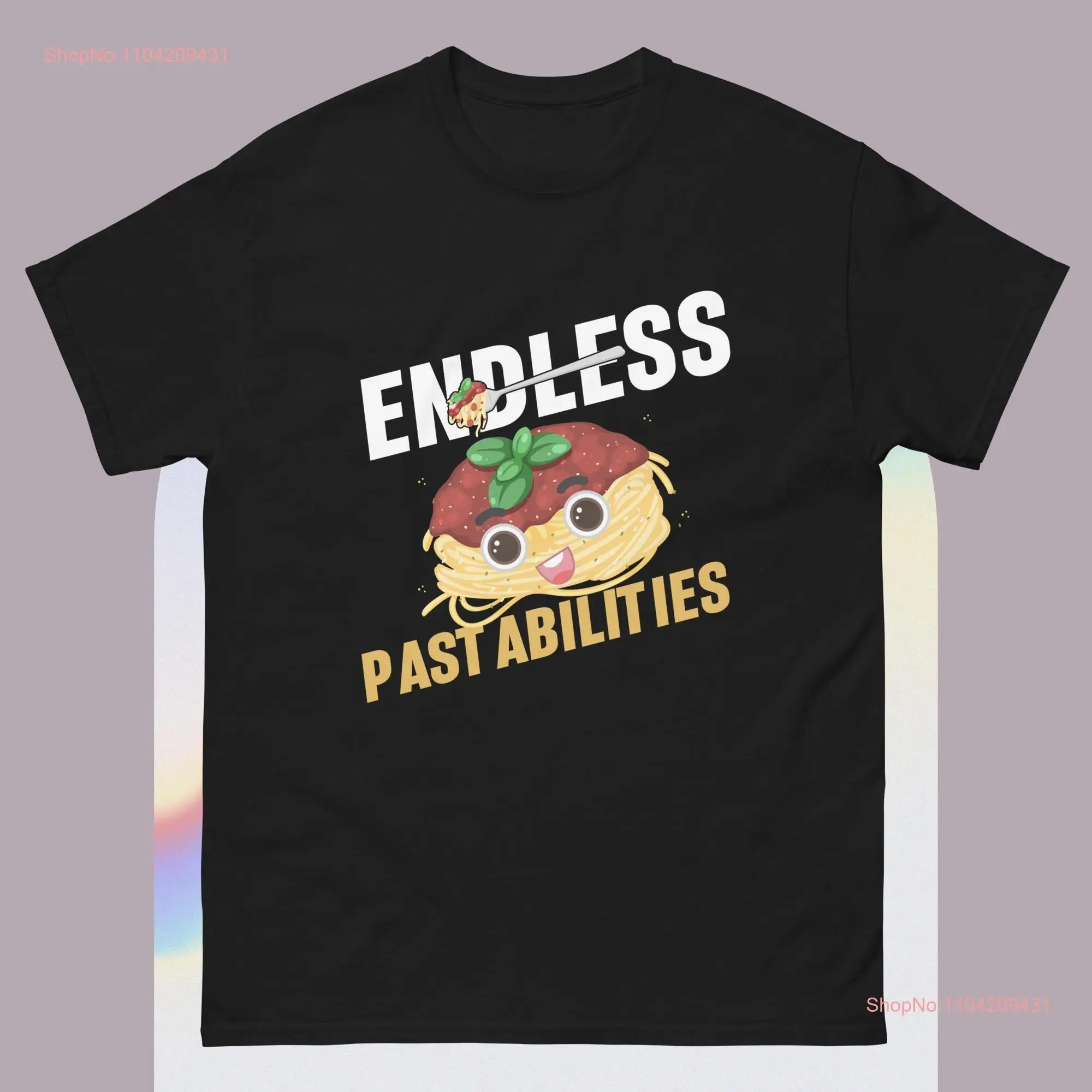 Endless Pastabilities Pasta Party T Shirt long or short sleeves