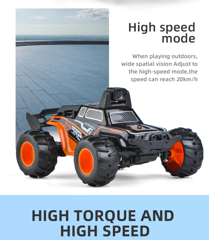 1：32 Mini RC Car Adults High-speed 4WD Off-road Vehicle wIth Camera WIFI Climbing Stunt Car 20KM/H Children's Electric Toy Gifts