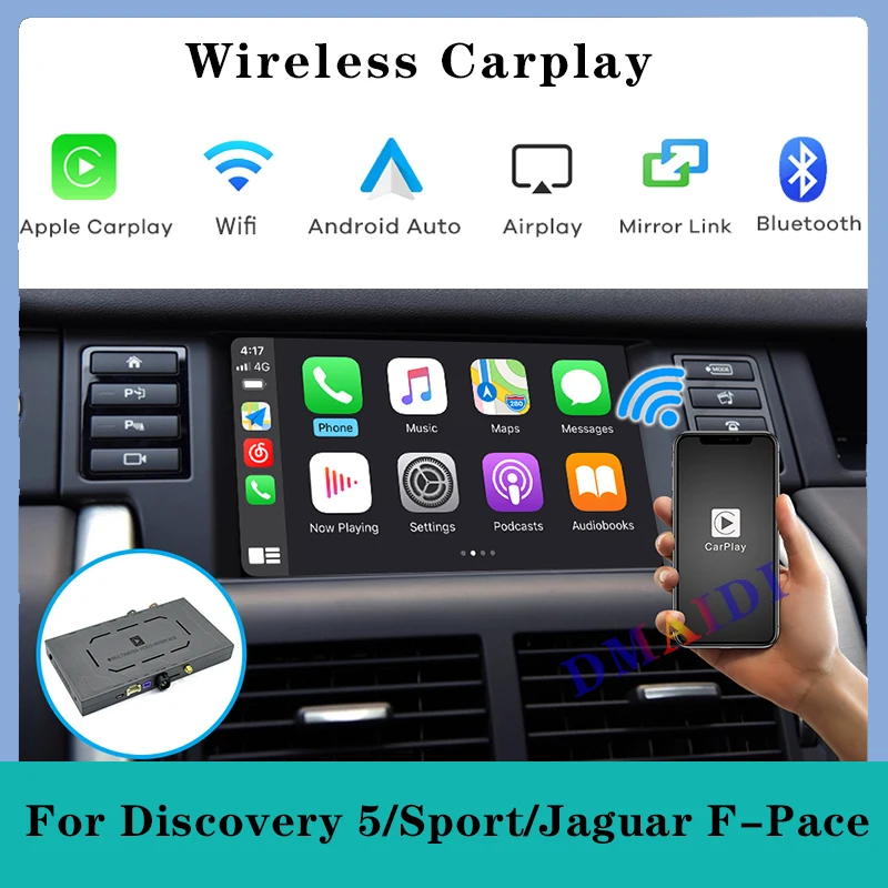 

Wireless Carplay Decoder For Jaguar XE XF Land Rover Evoque Discovery 5 Android Auto Module Box