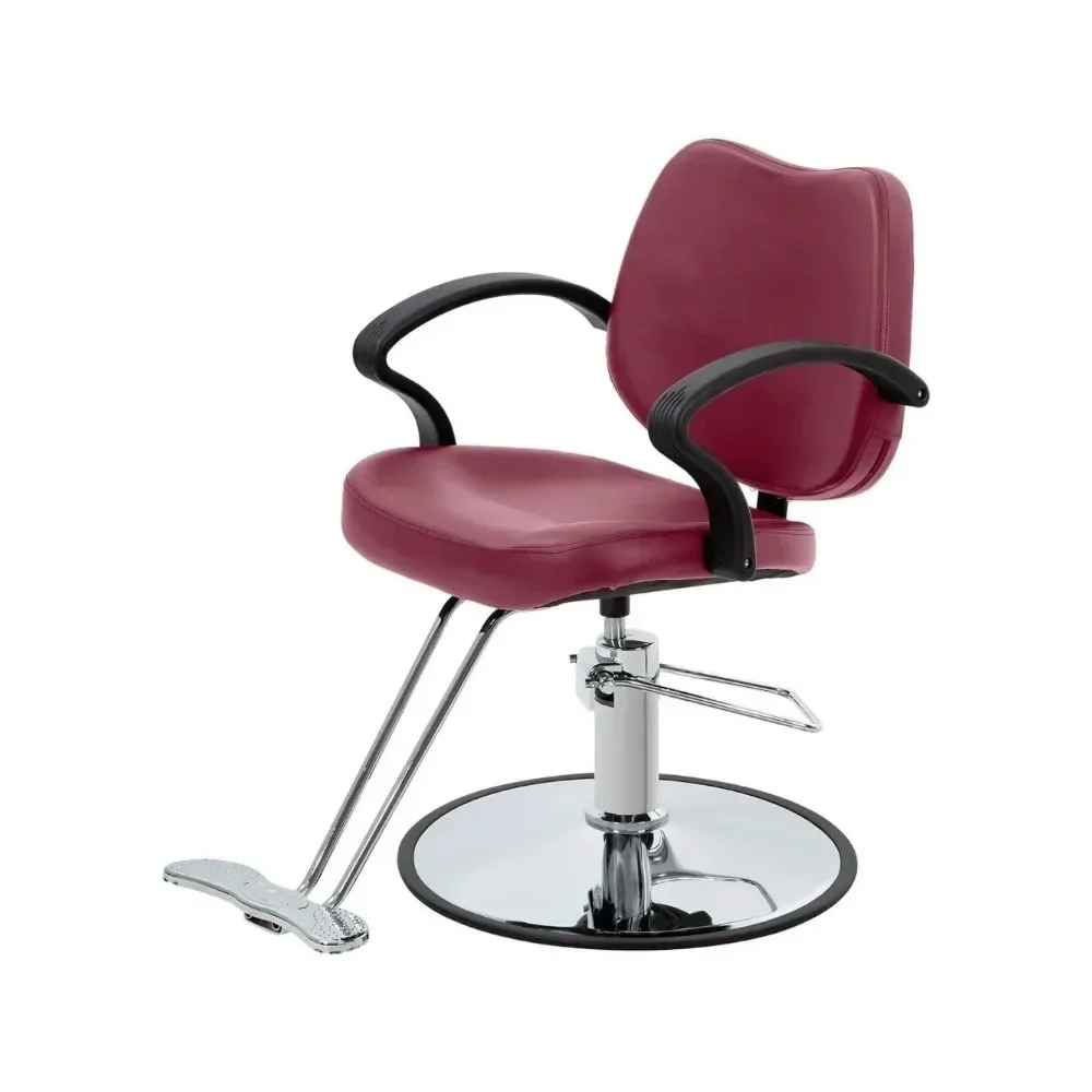 

Barber Chairs, Heavy Duty Hydraulic Pump Barber Chairs, Beauty Shampoo Barbering Burgundy Chair Salon Chair For Hair Stylist