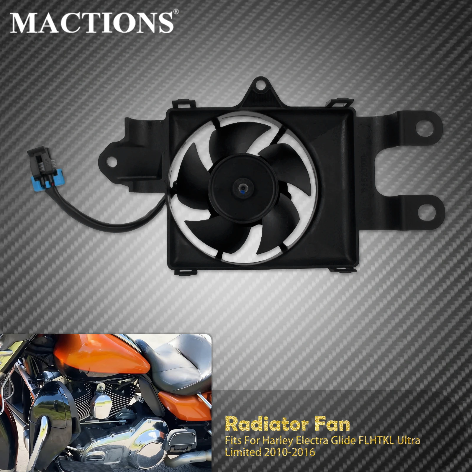 

Motorcycle Radiator Cooling Fan Engine Water Tank Cooler CoolFlow Right For Harley Ultra Limited Electra Glide FLHTKL 2010-2016