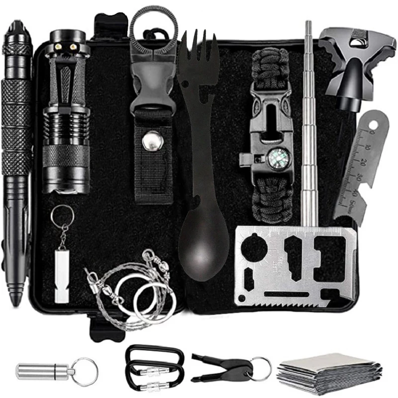 Survival Gear Tactical Gear Survival Kit Outdoor Camping First Aid Kit Multifunct Survival Supplies Gift For Husband,Boyfriend