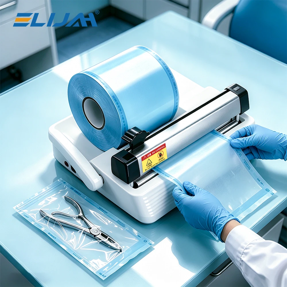 SYJH Dental 12mm Heat Sealing Sealer Wth Cutter Autoclave Pouch Sealing Device Dentistry Sterilization Sealing Equipment Tools
