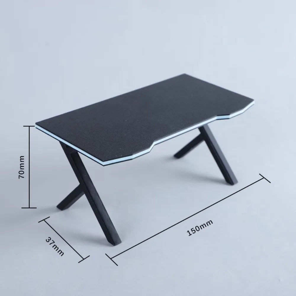 1/12 Dollhouse Study Room Computer 10 Styles Micro Scene Props Esports Games Computer Plastic Desk Chair Set Furniture Decor