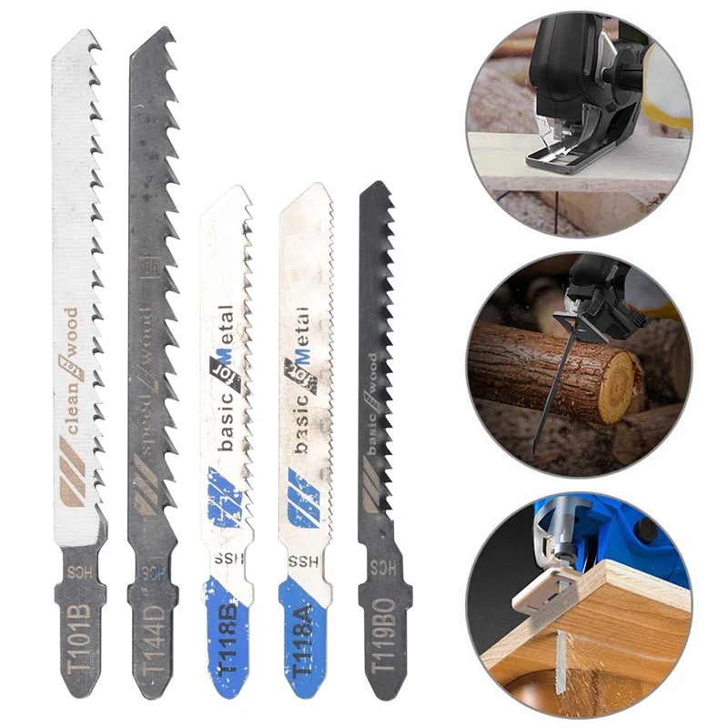 20 ชิ้นชุดใบเลื่อยจิ๊กซอว์เปลี่ยนชุดใบเลื่อยจิ๊กซอว์สําหรับตัดไม้และโลหะ