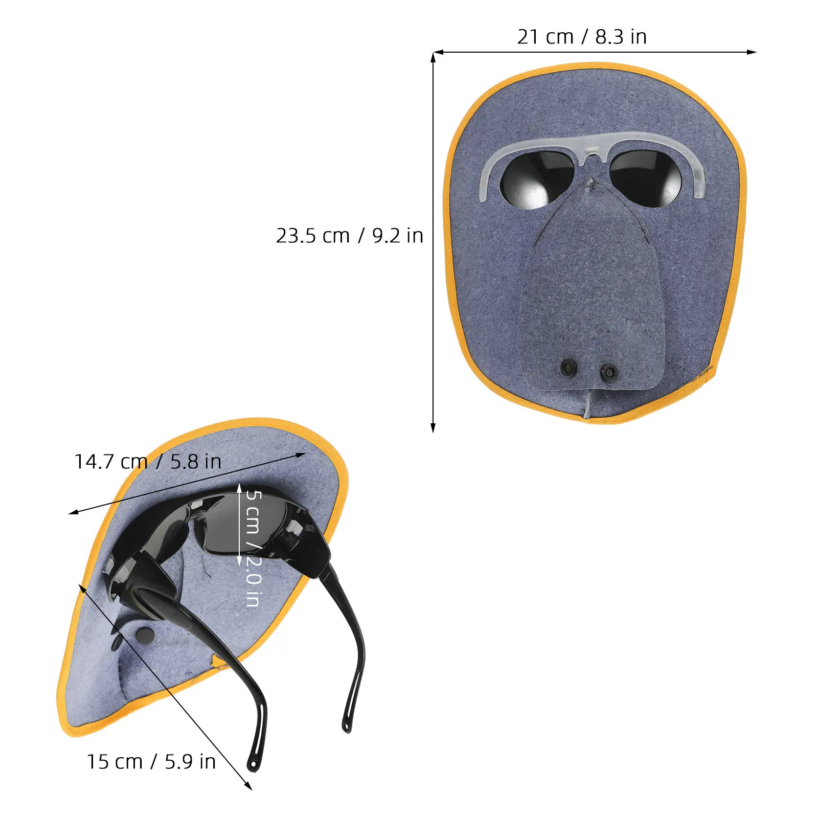 Cowhide Welding Adjustable Strap Protective Hood Grinding Work Mask Head Face Protector Welding Headgears
