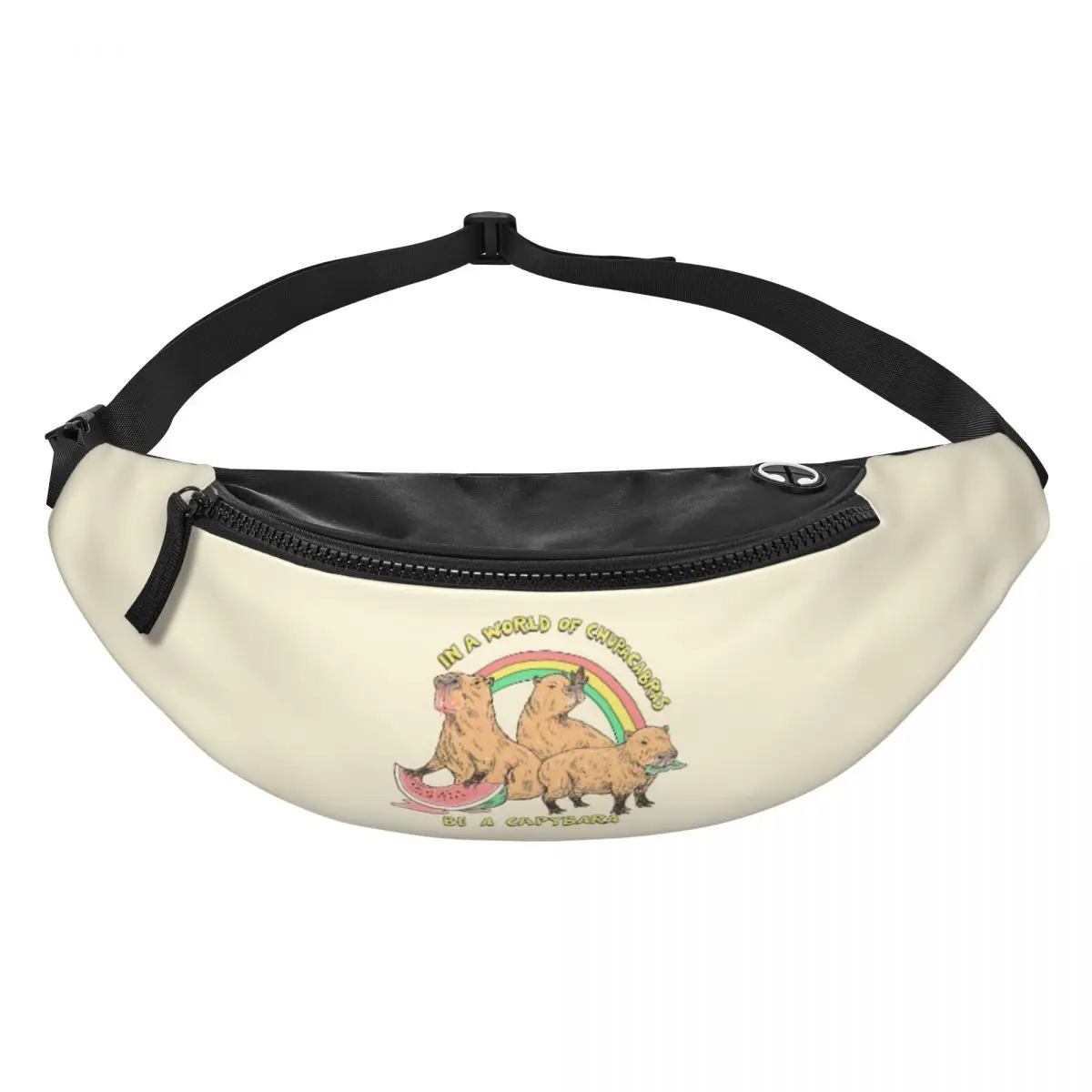 Custom Be A Capybara Fanny Pack Women Men Cool Cute Giant Cavy Crossbody Waist Bag for Travel Cycling Phone Money Pouch