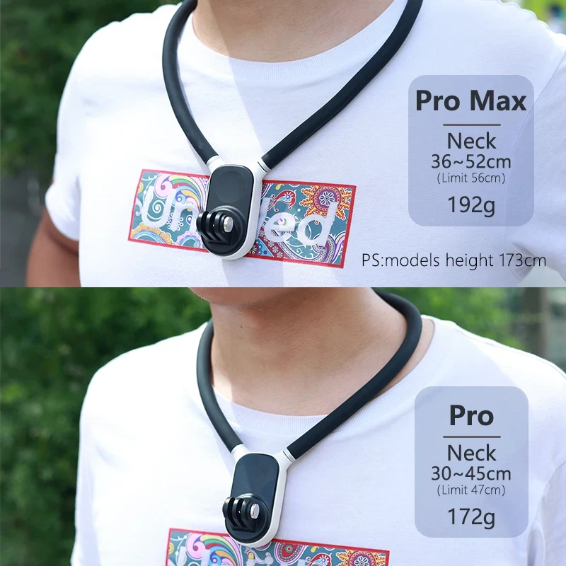 Para DJI Action 3/4/GoPro 11/12/Insta360 X3 cámara deportiva soporte de cuello magnético primeros accesorios de soporte de disparo Pperspective