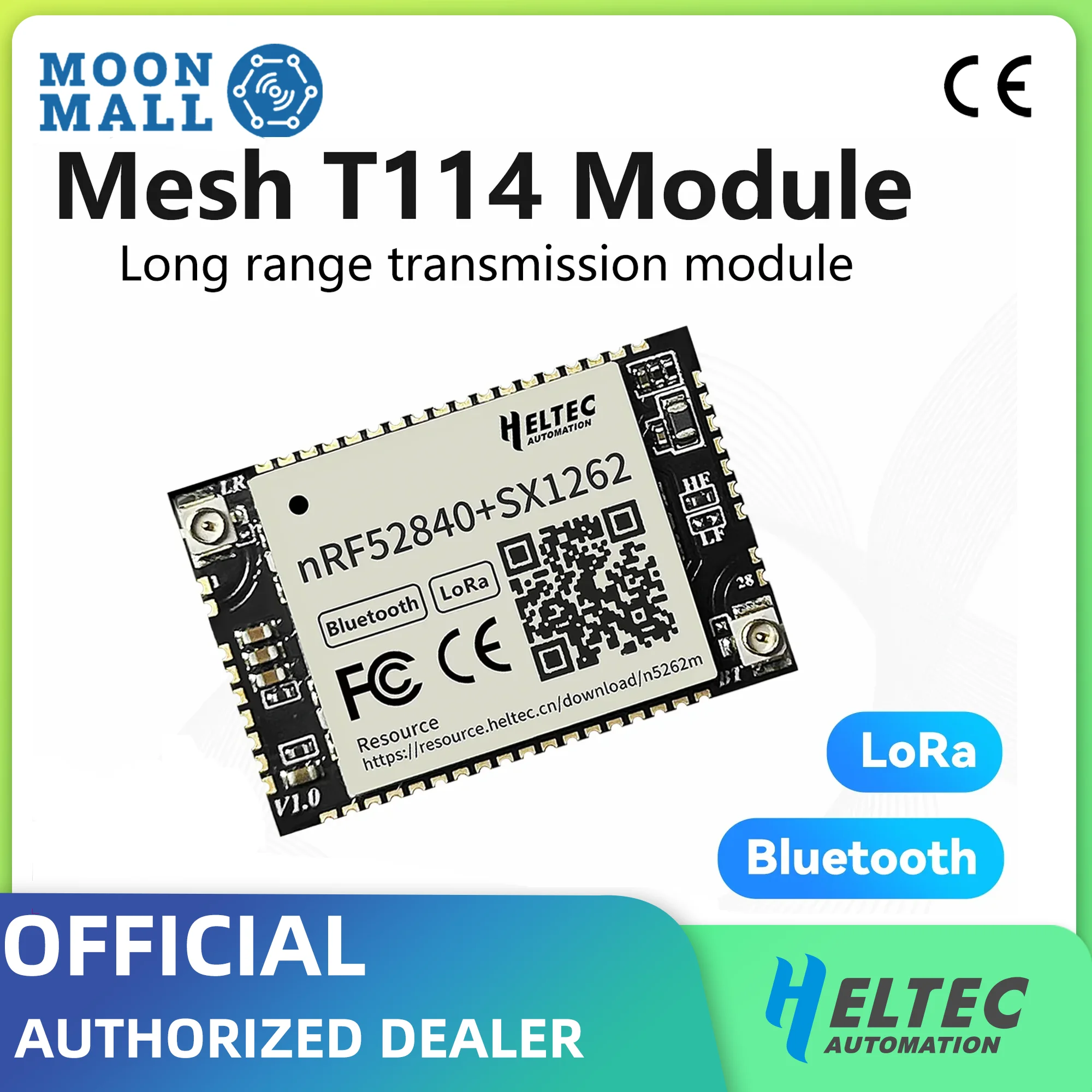 

Heltec Meshtastic Tracker T114 Mesh Node Module LoRaWAN nRF52840 SX1262 LoRa BLE Arduino Low Power 3~10km Transmission Range IoT