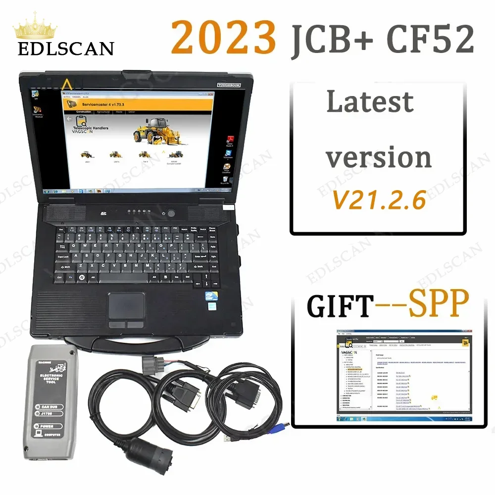 

2024 For JCB Diagnostic Scanner Tool with CF52 Laptop Master Service Agricultural Construction Equipment Diagnostic Tool