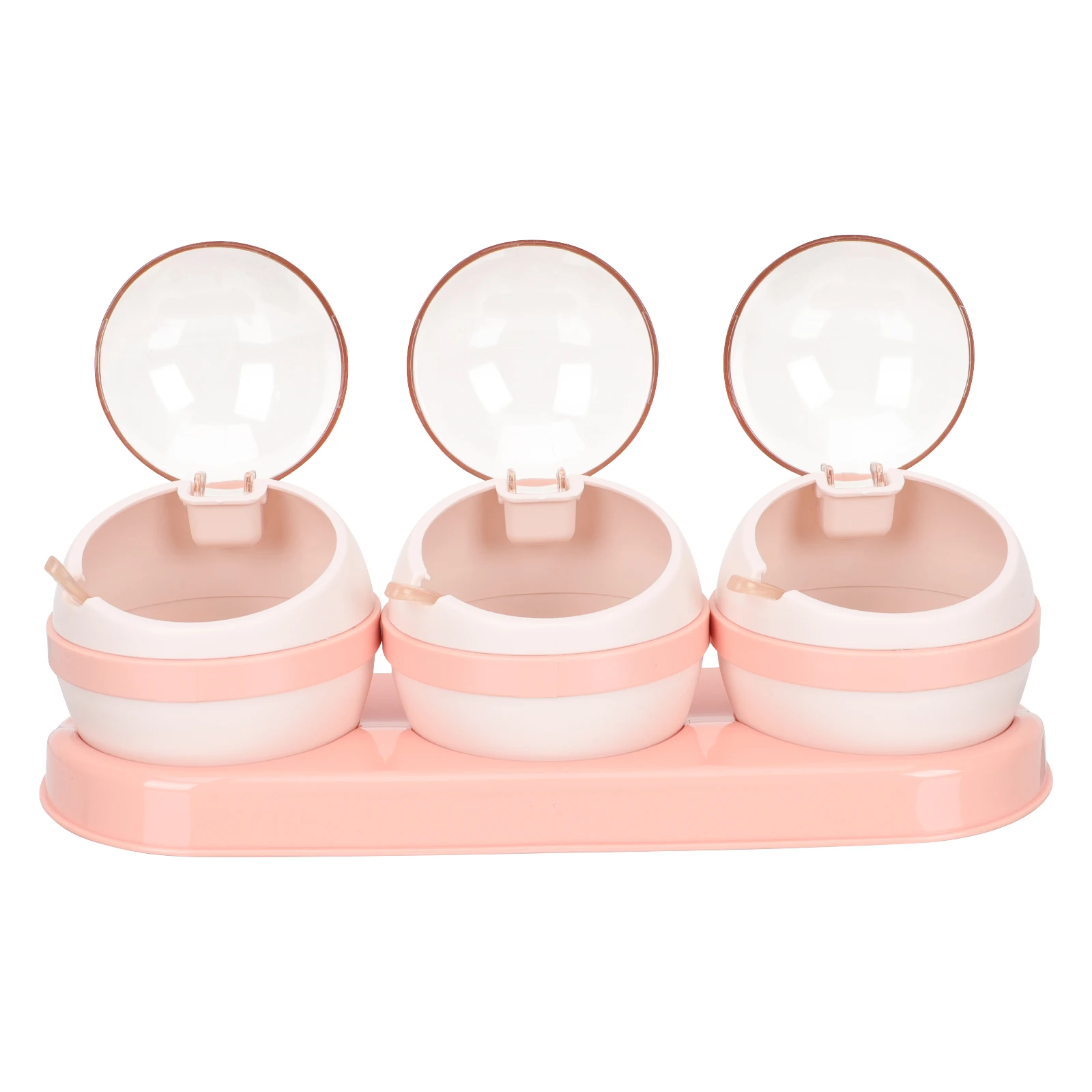 

6 Piece Clear Plastic Condiment Seasoning Jar Containers Spice Storage Home Kitchen Multi Functional Salt Pepper Sugar Paprika