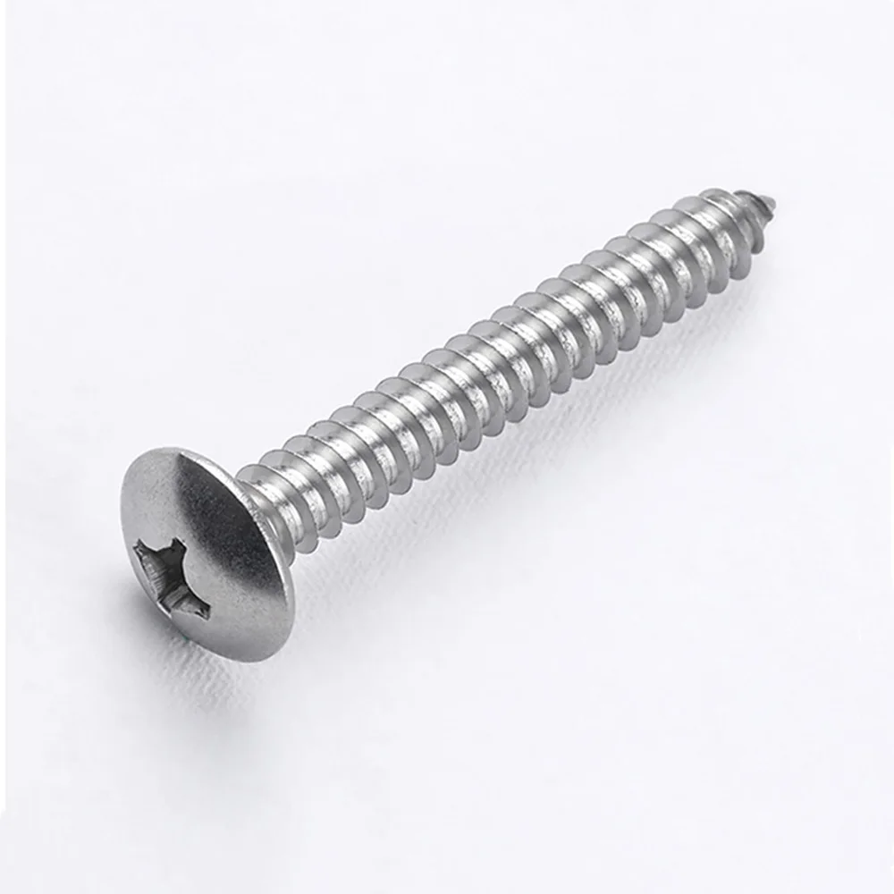 M3-M6 Pan Head Self-Tapping Fasteners A2 304 Stainless Steel Cross Recessed Timber Screws 10-140Pc Cabinet Installation Hardware