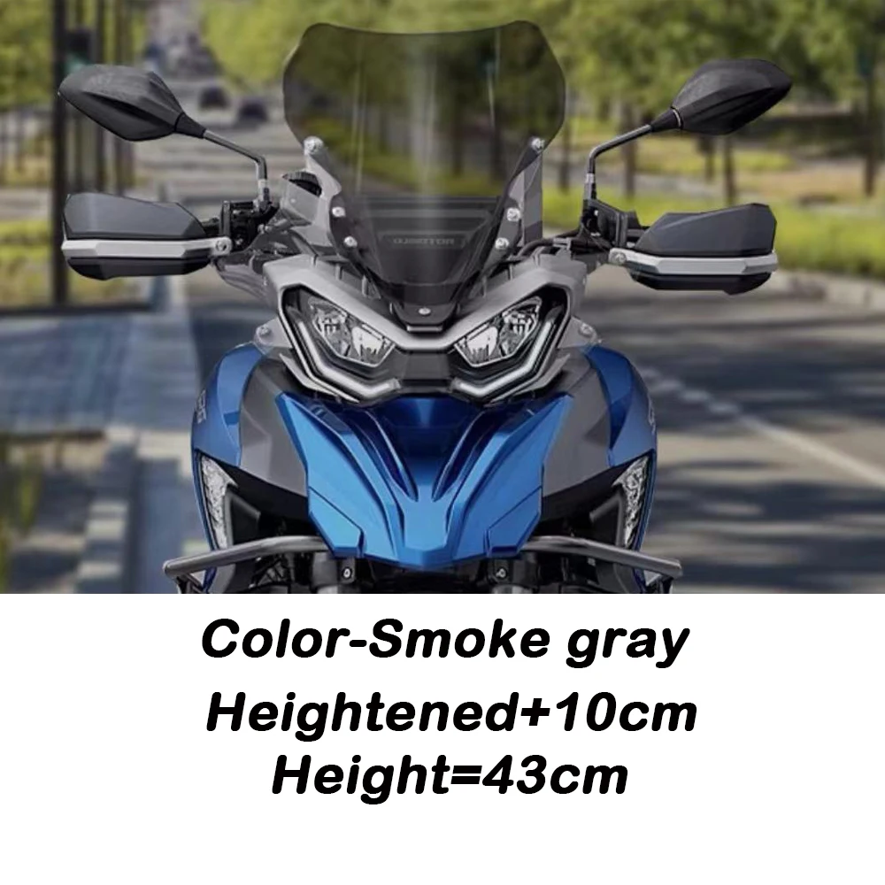 For QJMOTOR QJ SRT800 SRT750 QJ750-7A Windshield Motorcycle Heightened Windshield SRT 800X SRT 750X QJ 750X 800X Accessories