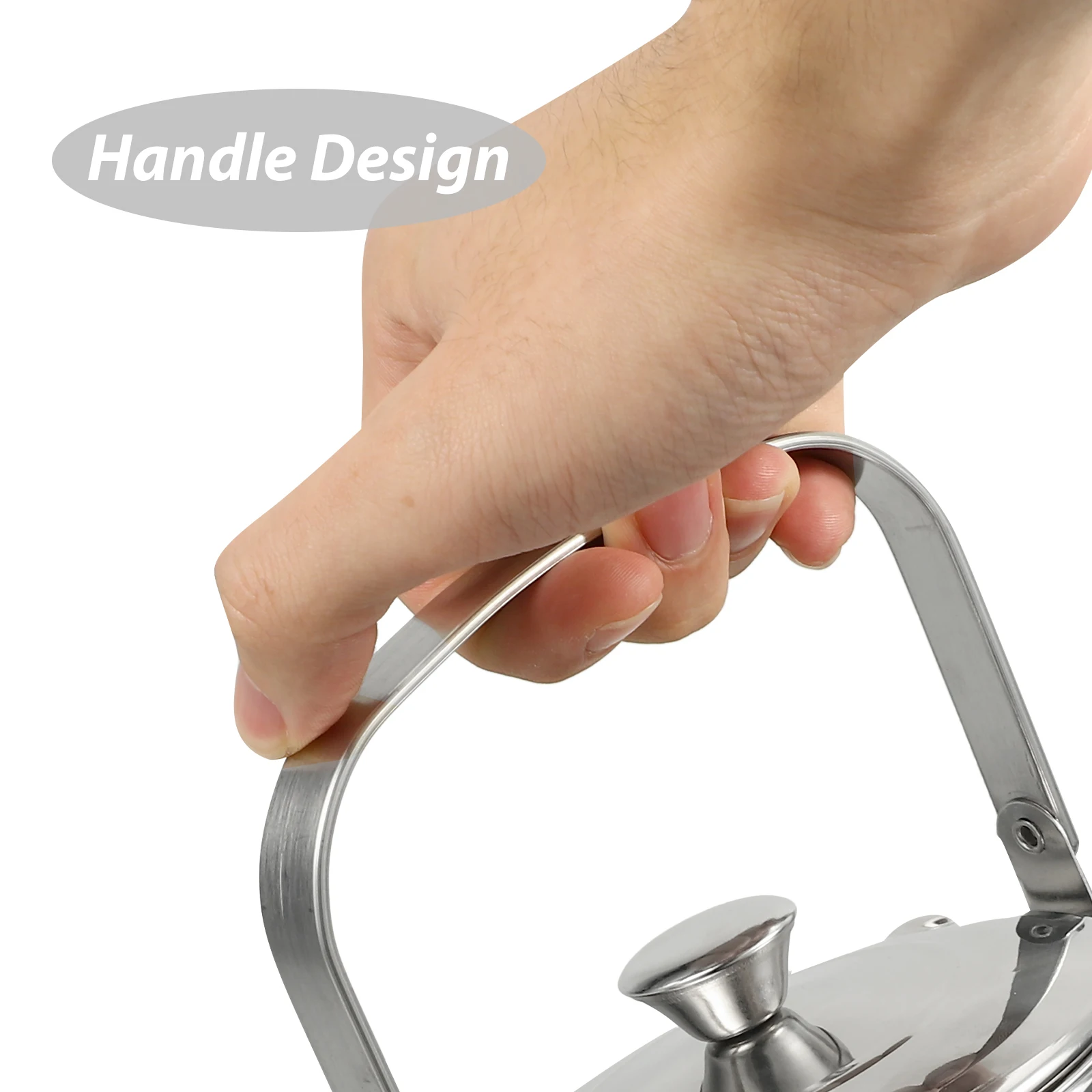 

Stainless Steel Teapot Modern Removable Kettle Strainer Kitchen Water Brewing Household Metal Flask Heat Resistant Handle Brewer