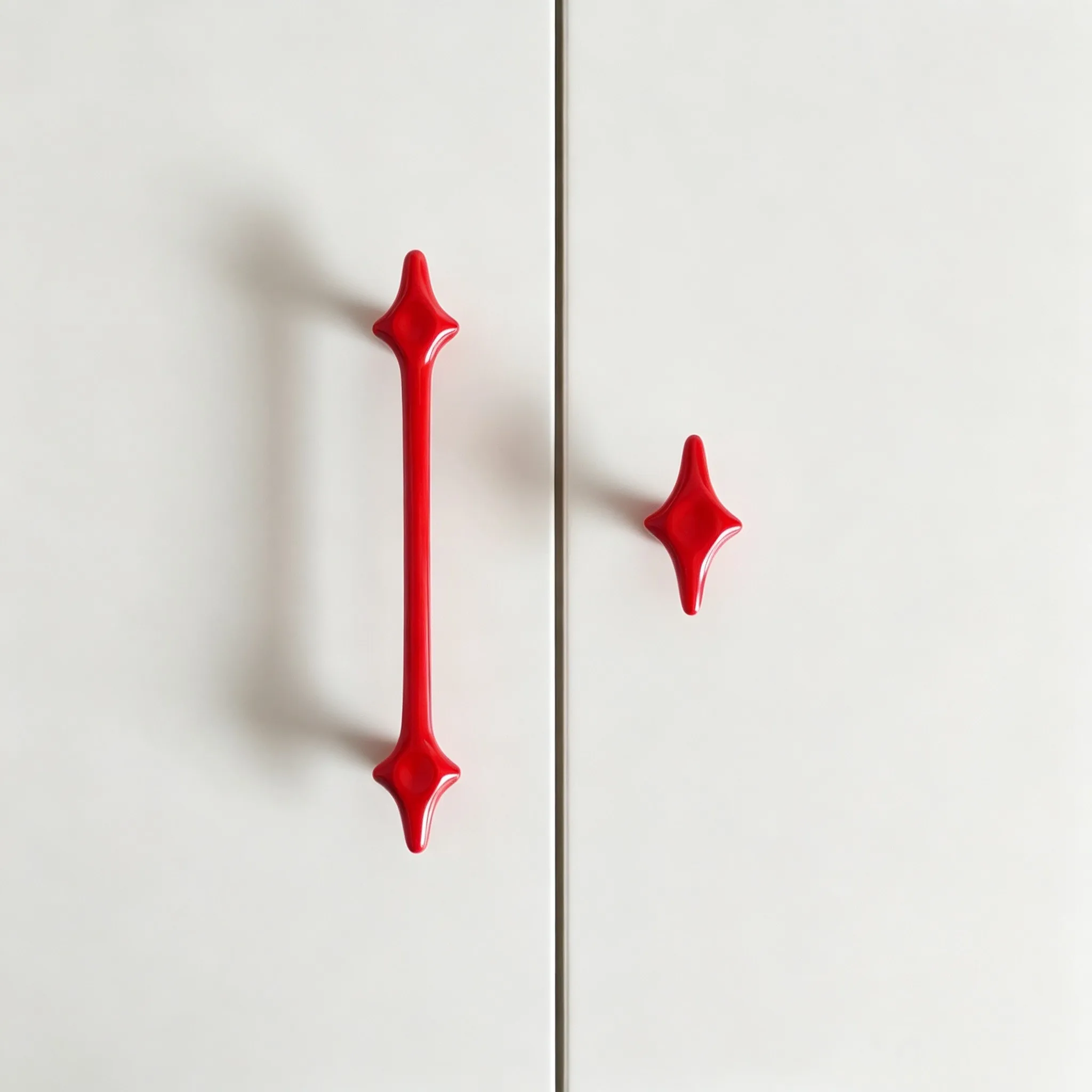 Minimalist Cabinet Pulls Four-pointed Star Wardrobe Handle Drawer Knobs Children's Room Color Simple Handle Furniture Hardware