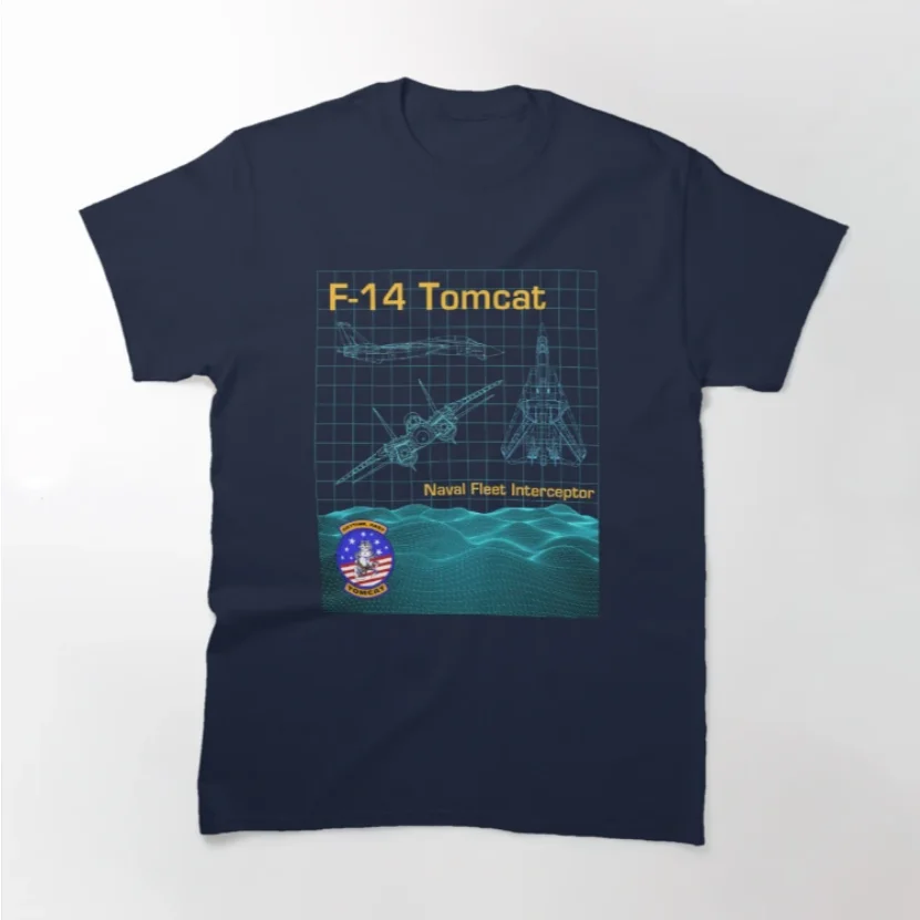 Naval Fleet Interceptor F-14 Tomcat Fighter T-Shirt 100% Cotton O-Neck Summer Short Sleeve Casual Mens T-shirt Size S-3XL