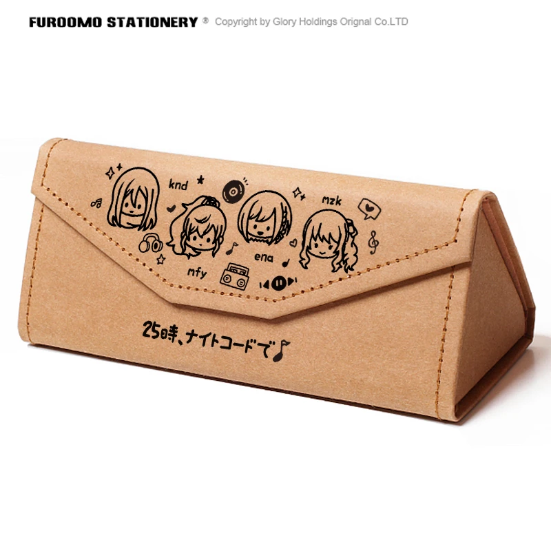 أنيمي مشروع Sekai YOISAKI KANADE AKIYAMA MIZUKI تأثيري مشهد حالة الكرتون نظارات صندوق حالات حلية هدية عيد الميلاد