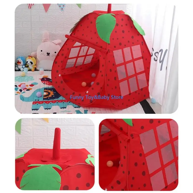 خيمة لعب داخلية للأطفال للمسابقات الإبداعية مأوى من القماش الدائم سهل الترتيب خطة مرنة مساحة آمنة للأطفال C90B