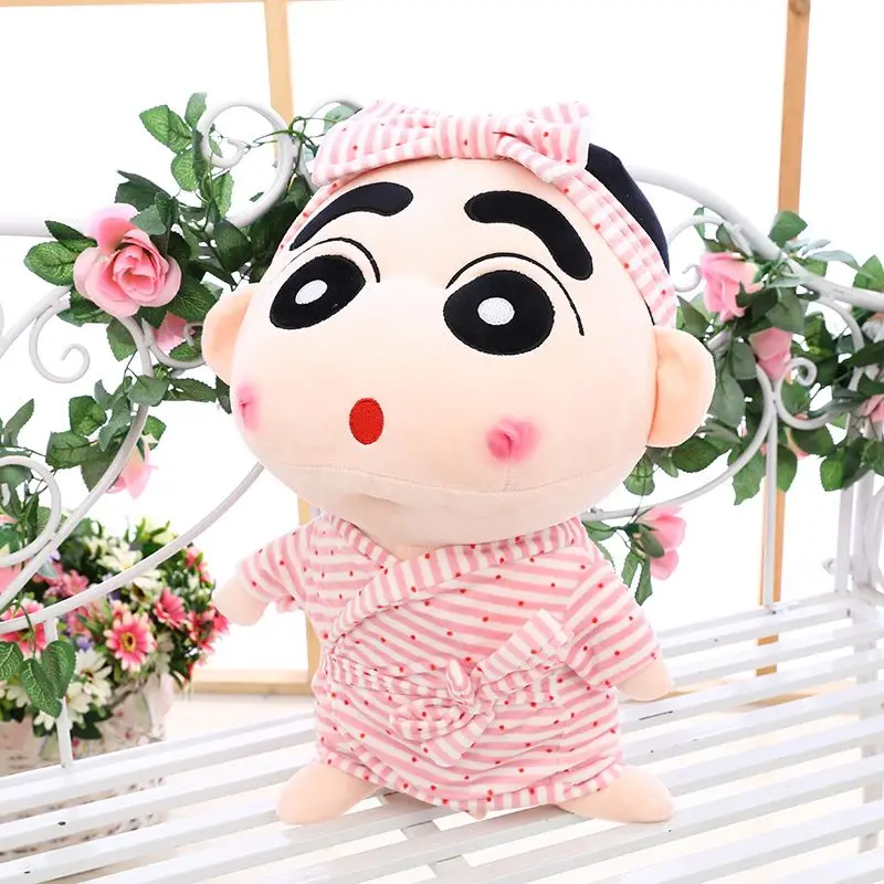 Crayon Shin Chan Plush Doll Soft Stuffed Pillow Fluffy Cartoon Figure Sofa Decor Lovely Ornament Practical Birthday Gift