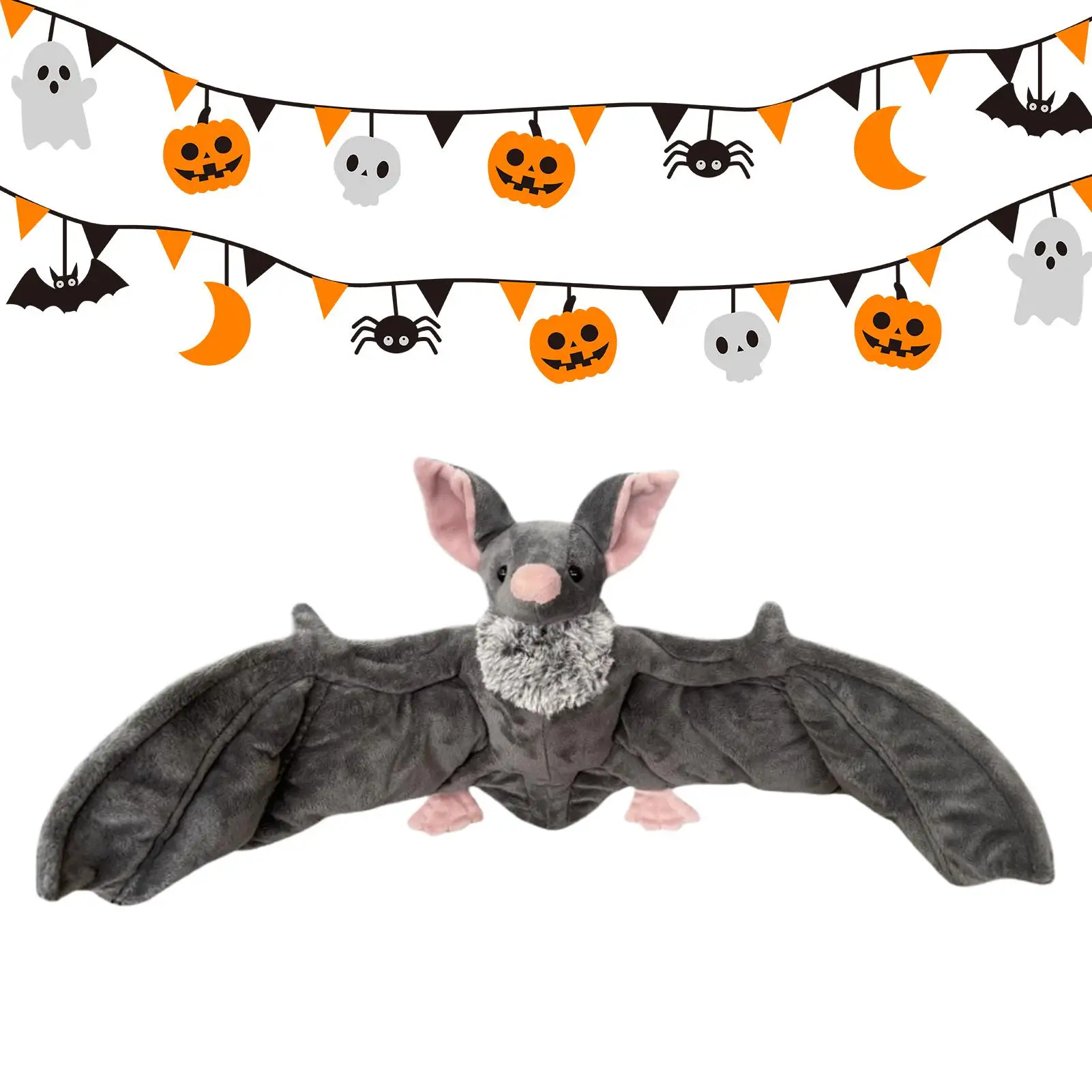

Bat Stuffed Animal Creepy Soft Bat Toy Scary Doll Decor Soft For All Ages Collectors Birthday Boys Halloween Christmas Easter