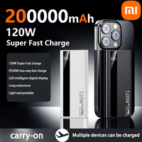 Xiaomi 200000mAH 120W Power Bank Super Fast Charging Battery High Capacity Digital Display Power Bank For iphone Samsung Huawei