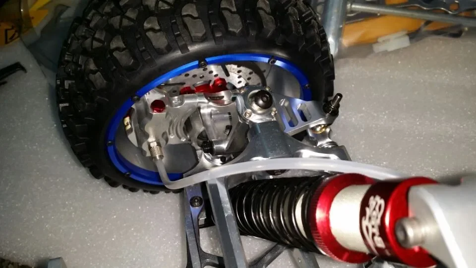 GTBRacing 新世代 II メタルフロントホイール油圧ブレーキシステム スチールローターディスク付き HPI KM Baja 5B アップグレードパーツ用