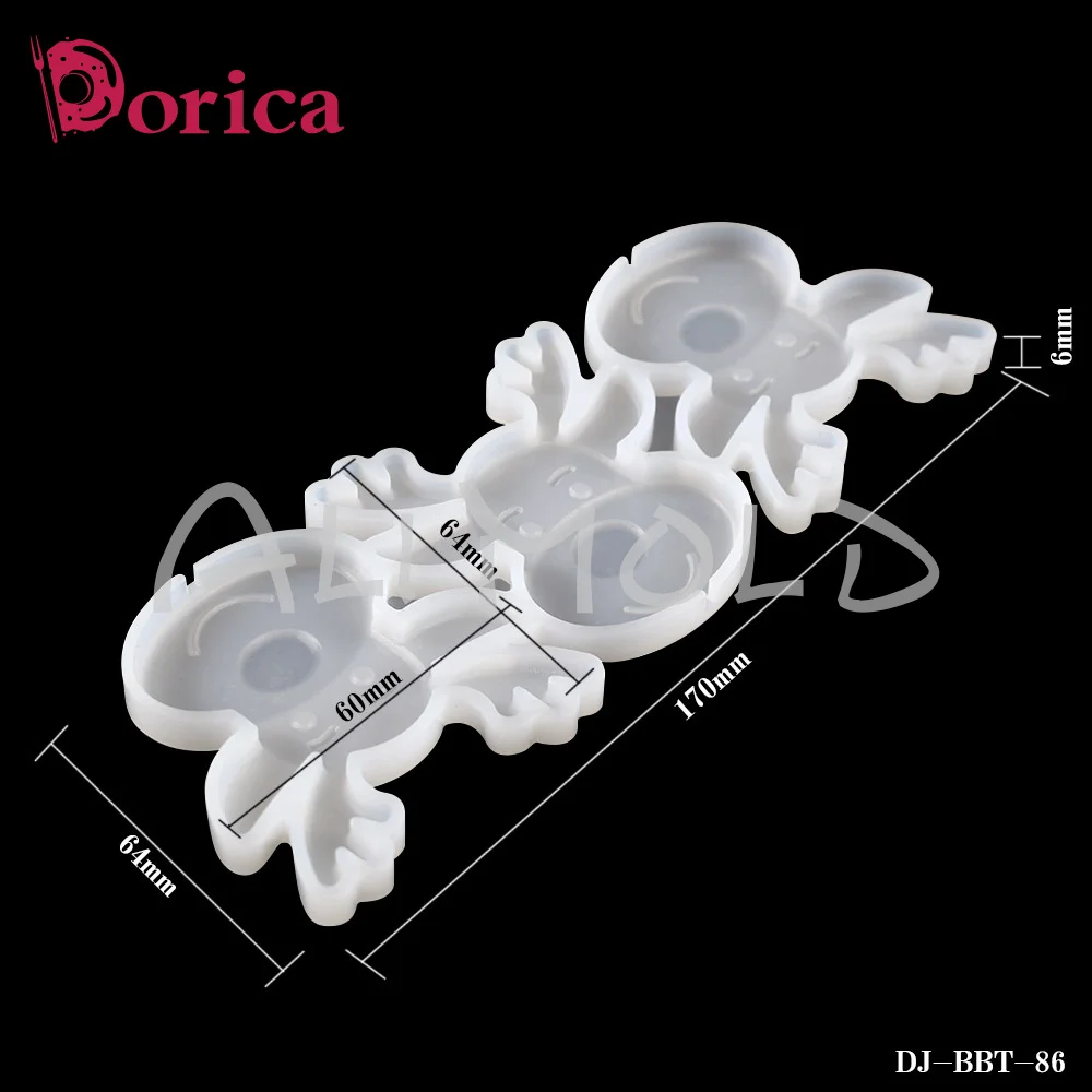 Dorica Christmas Deer Design Epoxy Mold Chocolate Cake Resin Lollipop Silicone Mould Fondant Cake Decorating Tools Bakeware