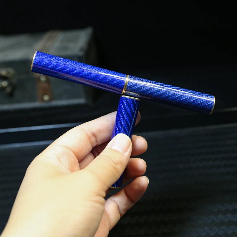 Carbon Fiber Three-section Stick Rotating EDC Fidget Spinner Fidget Toys Stress Relief For Adults Magnetic Metal Toys