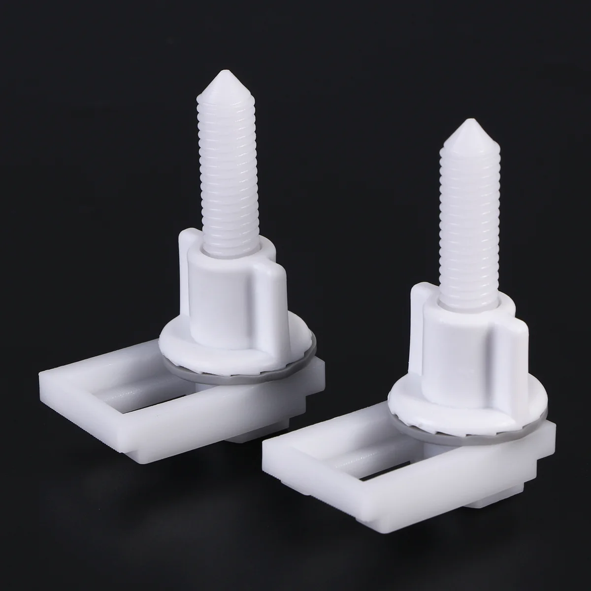 

2pcs Plastic Toilet Seat Hinge Bolt Screw Set Nuts Washers Fixing Pieces Random Color Durable Replacement Parts For Toilet Lid
