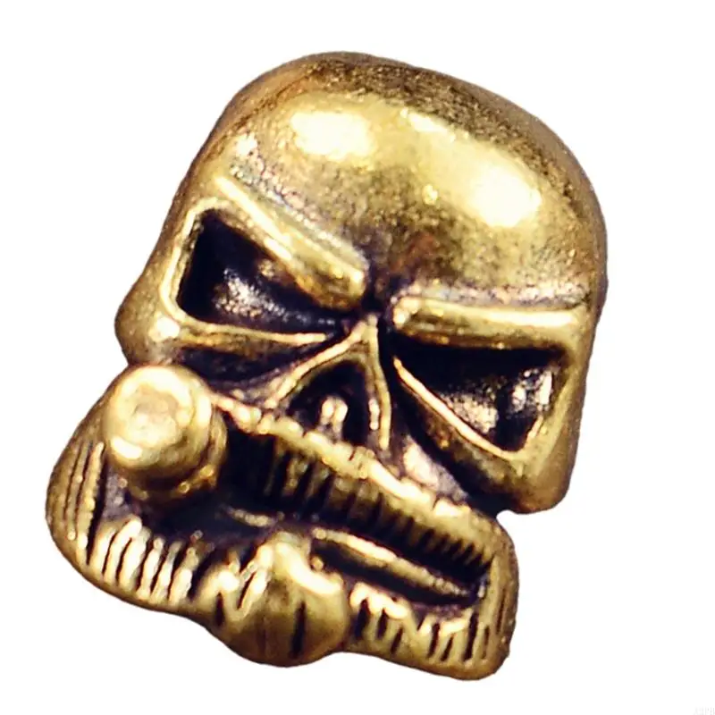 خرز جمجمة منحوت لصناعة إكسسوارات ساحرة فريدة ومقتنيات فنية ذات فتحات كبيرة لعشاق باراكورد #3