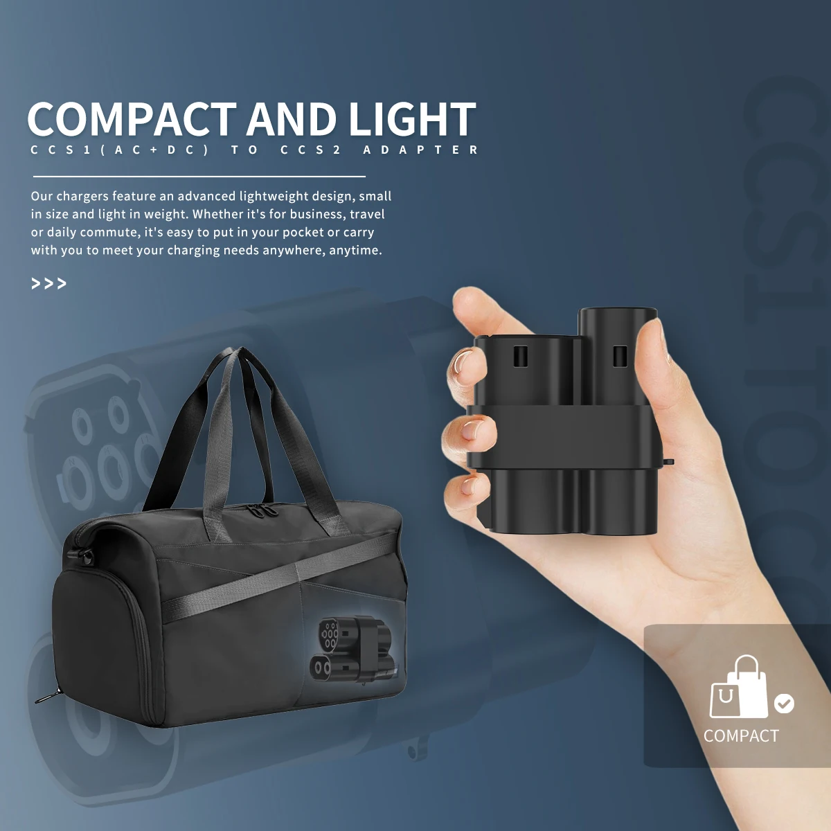 Convertidor de adaptador CCS1 a CCS2 EV, 250kw adaptador combinado de CC, CA 8kW para coche hecho en la UE utilizado en estación CCS1 y Tipo 1