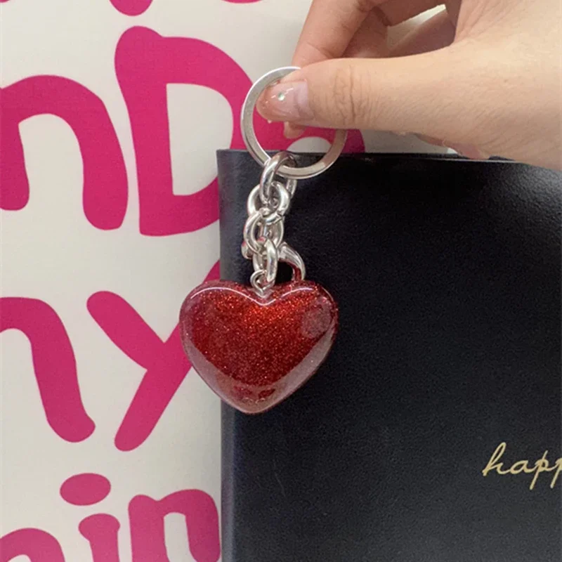 

Red Heart-shaped decorative pendant Accessories For Coach Handbag Heart Shape Keychain Bags Attachment Bag Charms