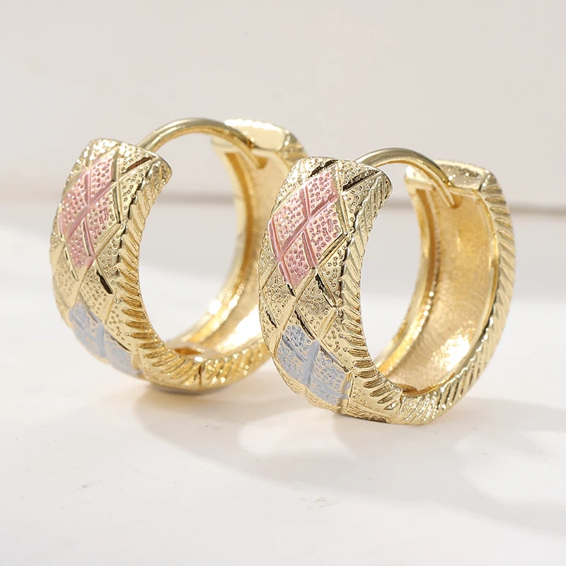 Elegante klassische goldfarbene Creolen für Damen, schlichte Ohrringe, Hochzeit, Verlobung, edler Schmuck, Geschenke