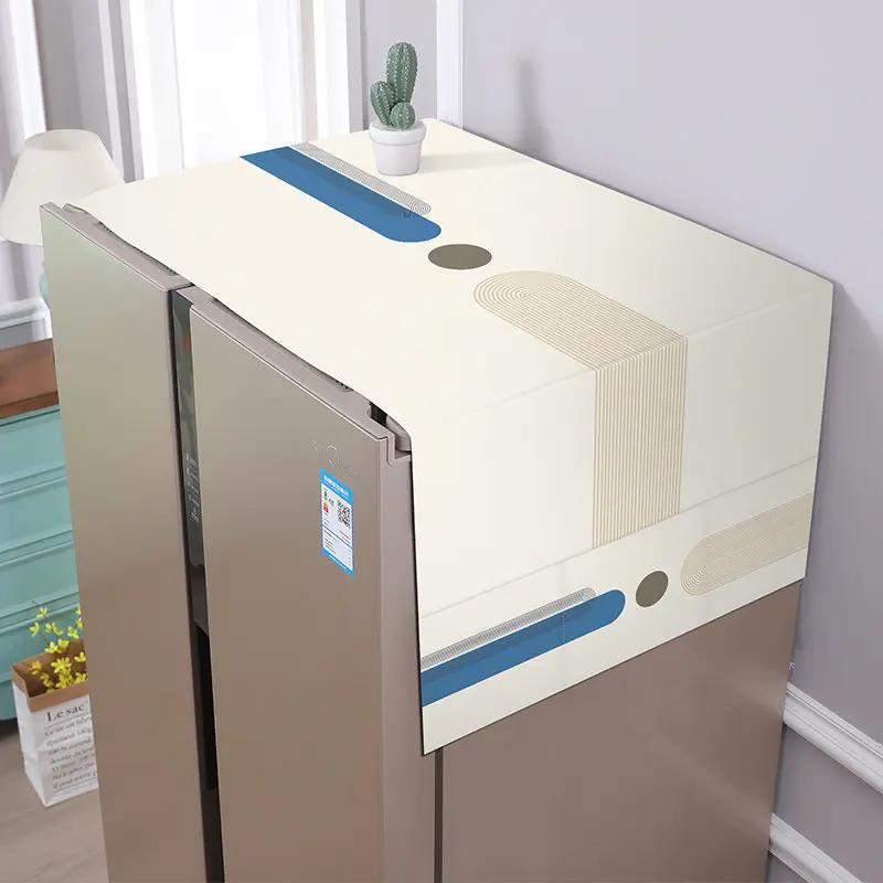 VIKAMA Nordic Style Dust Cover for Single Double Door Refrigerator Microwave Washing Machine