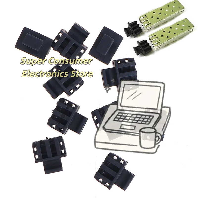 10pc  Protective Cover  Fiber Module Covers Dust Cap Cage Dust Plug