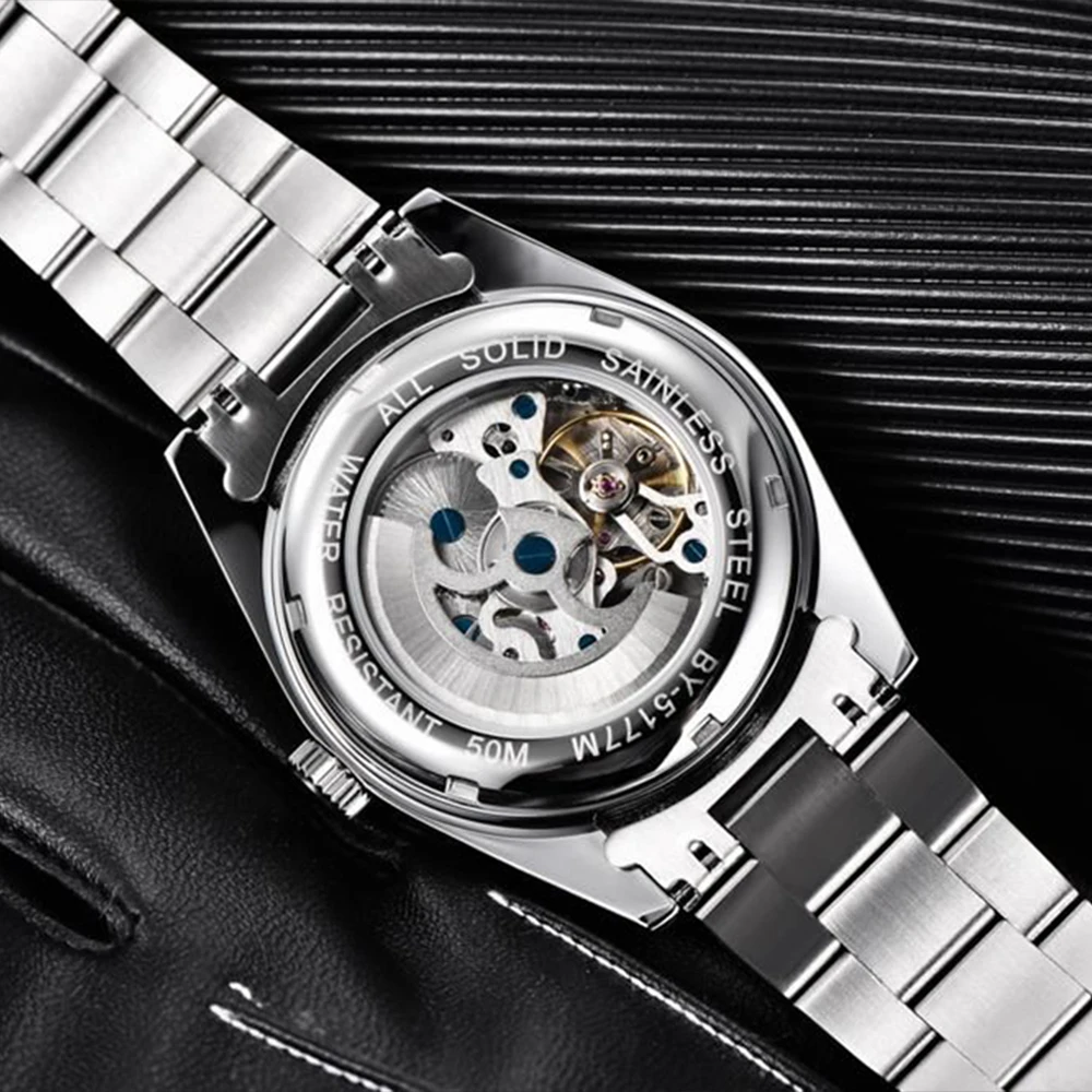 BENYAR 41MM Original Design New Men Automatic Mechanical Watches Luxury Sapphire Stainless Steel Waterproof Relogio Masculino