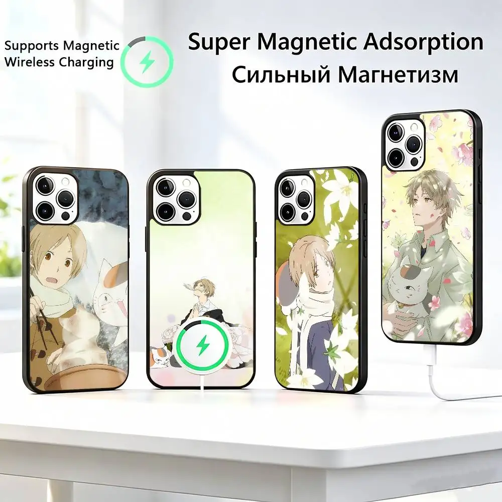 

Natsume's Book-k of Friends-s Phone Case For iPhone17,16,15,14,13,12,11 Plus,Pro Allows magnetic wireless charging