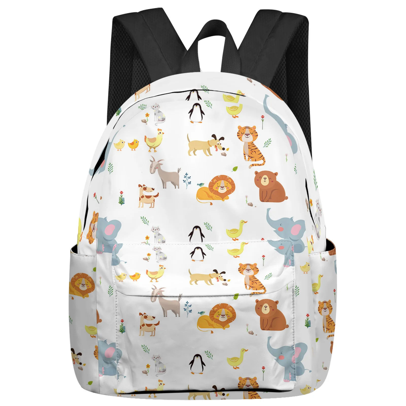 

Cartoon Animal Tiger Lion Elephant Penguin Women Man Backpacks Waterproof School Backpack For Student Boys Girls Bags Mochilas