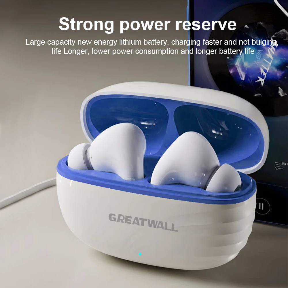 GREATWALL جديد AI ترجمة سماعة لاسلكية تعمل بالبلوتوث سماعات داخل الأذن ستيريو سماعات رياضية سماعة الألعاب HiFi HD سماعات أذن للموسيقى