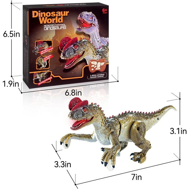 2024 nowy 2.4G pilot dinozaur świat jurajski pilot Velociraptor symulacja chodzące zwierzątko zabawka prezent dla dzieci