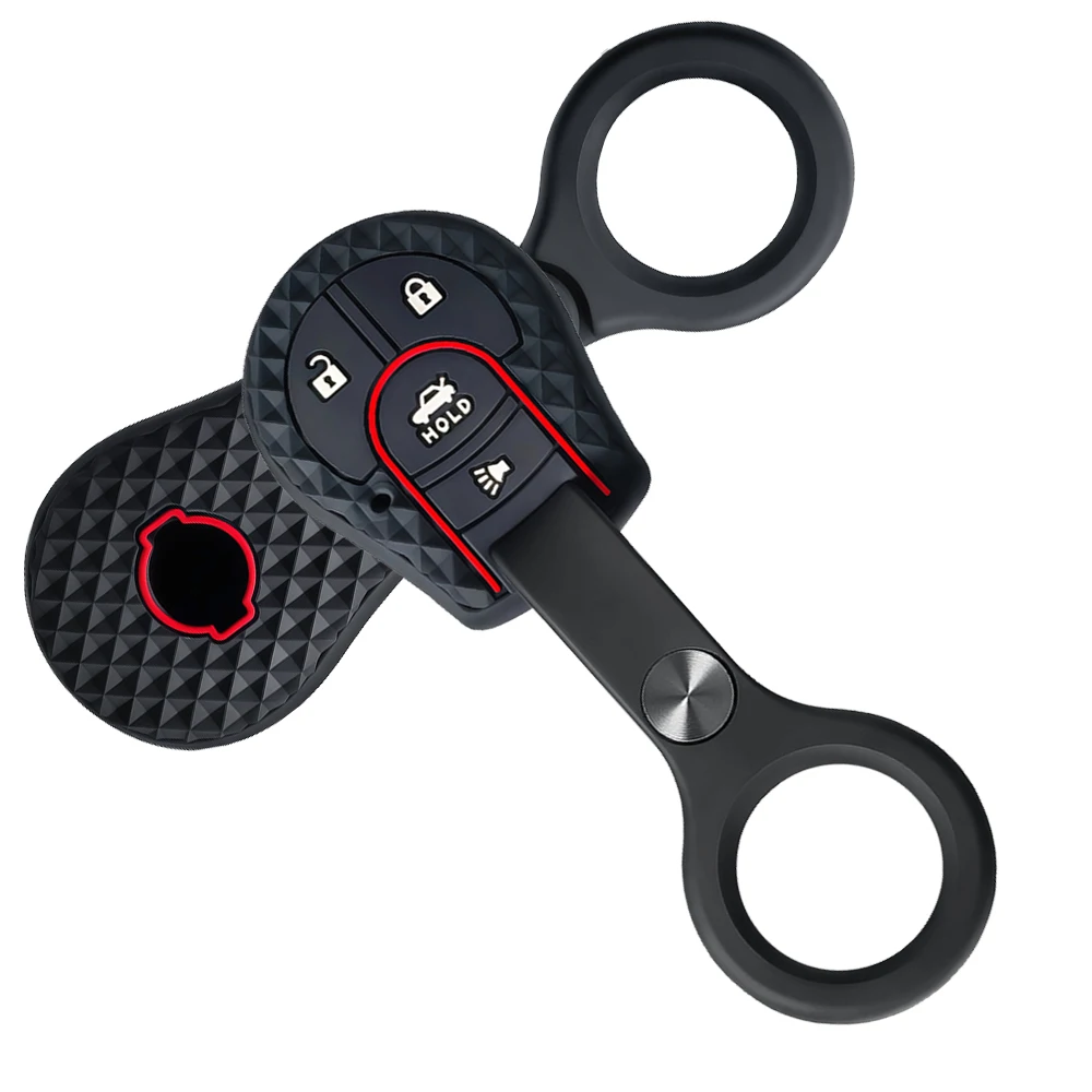 For Nissan Maxima Versa Altima Micra Qashqai Sunny Sentra Tiida Armada X-Trail Livina Key Case Caps Keychain Accessories