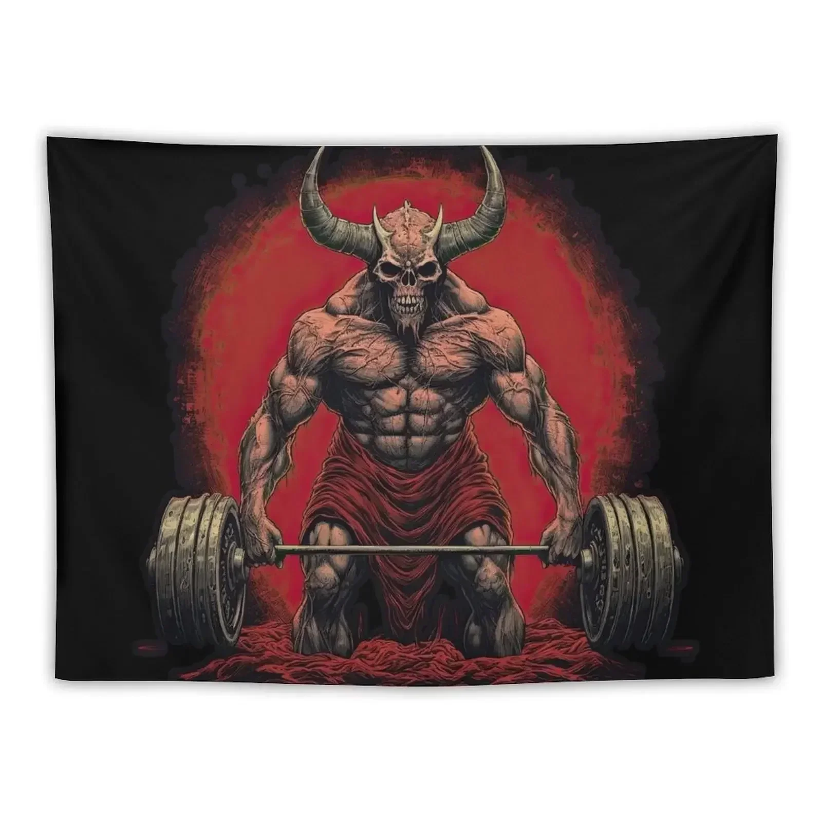 Demon Deadlift Tapestry Decoration Home Wallpaper Room Aesthetic Decor Tapestry