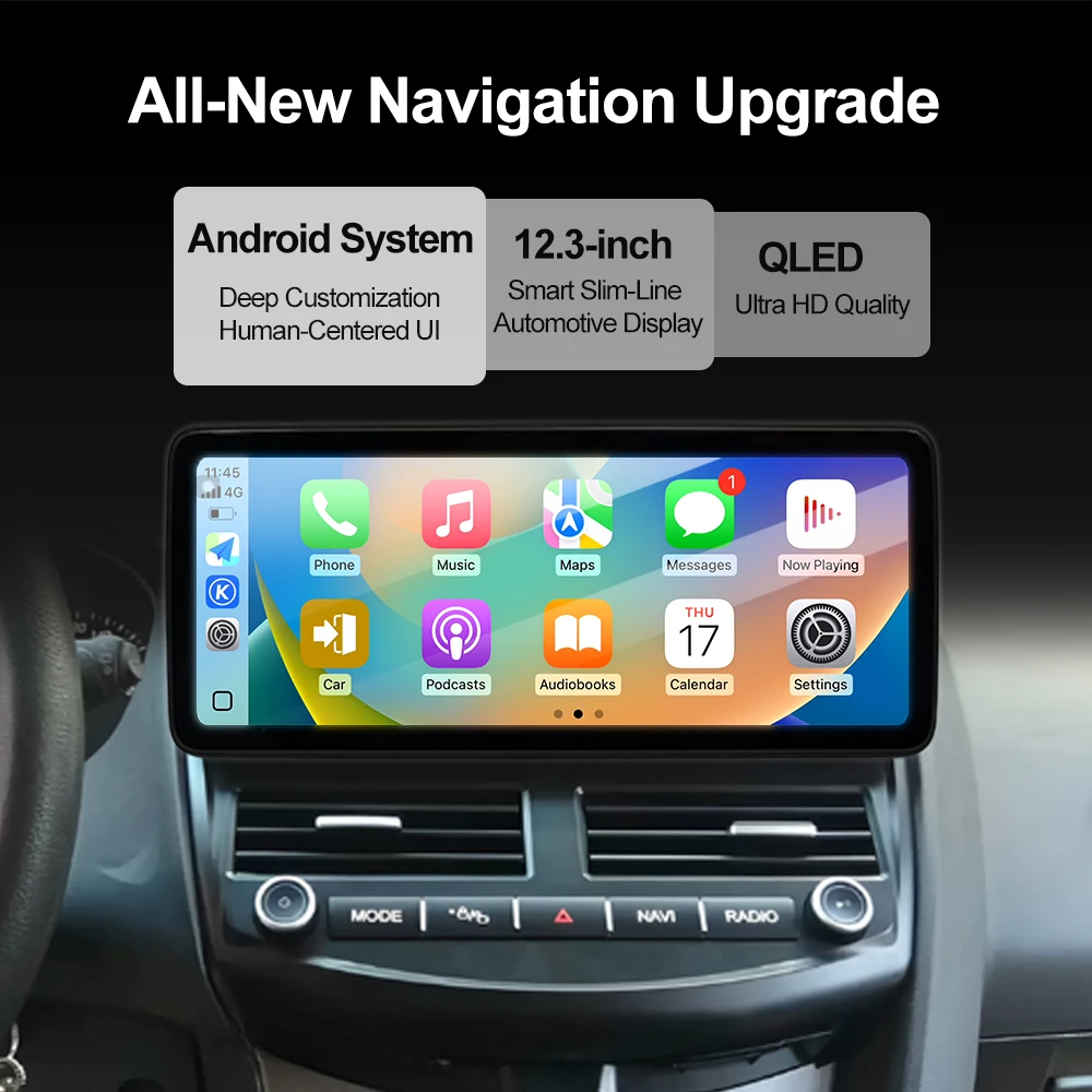 Android 15 For Ford Focus 3 2012-2018 Wireless Carplay Android Auto BT WiFi 4G DSP Stereo 12.3 inch QLED Screen GPS Navigation