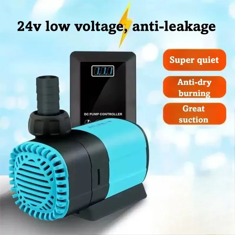 

Fish Tank Water Ultra-quiet Frequency Conversion Submersible Manure Amphibious Fishpond Rockery Circulating Pump
