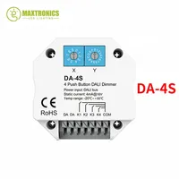 DA-4S DALI Switch Signal 4 Push Button Dimmer Work With DALI Master/ Bus Power Supply Encoding Select Addresses For LED Light