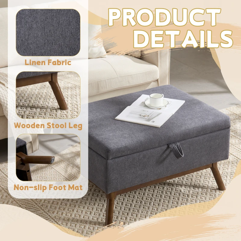 조립식 사각 테이블 수납 벤치 미드 센추리 모던 스타일로 거실, 현관, 가족룸 공간 활용 최대화, 커피 테이블로도 활용 가능