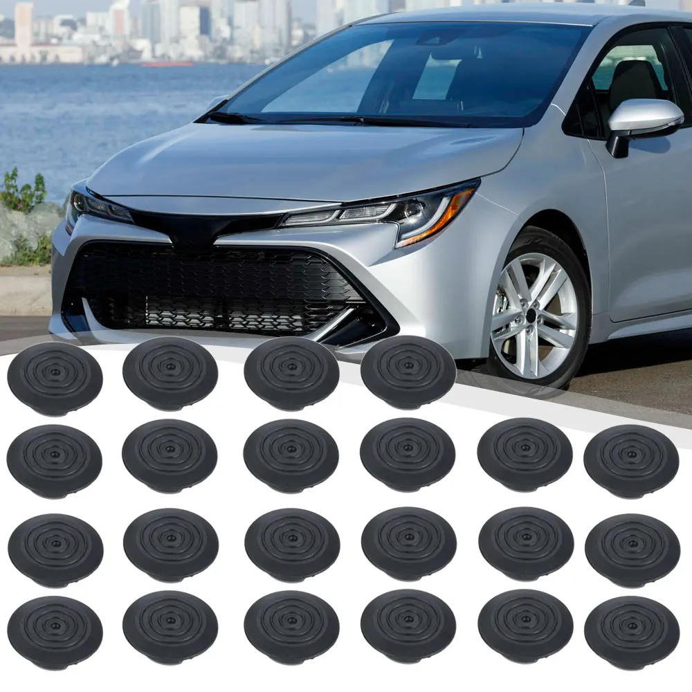 20Pcs Car Plastic Clips Side Skirt Trim Clips Car Door Fastener Clips Fender Drainage Hole Cover for TOYOTA Corolla Camry Vios