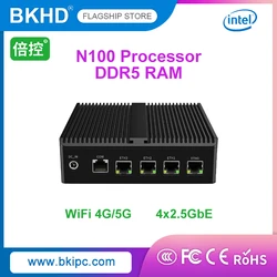 BKHD G30W Mini Firewall Appliance Alder Lake N100 4x2.5GE Expandable WiFi 4G 5G Household Commercia Fanless Router